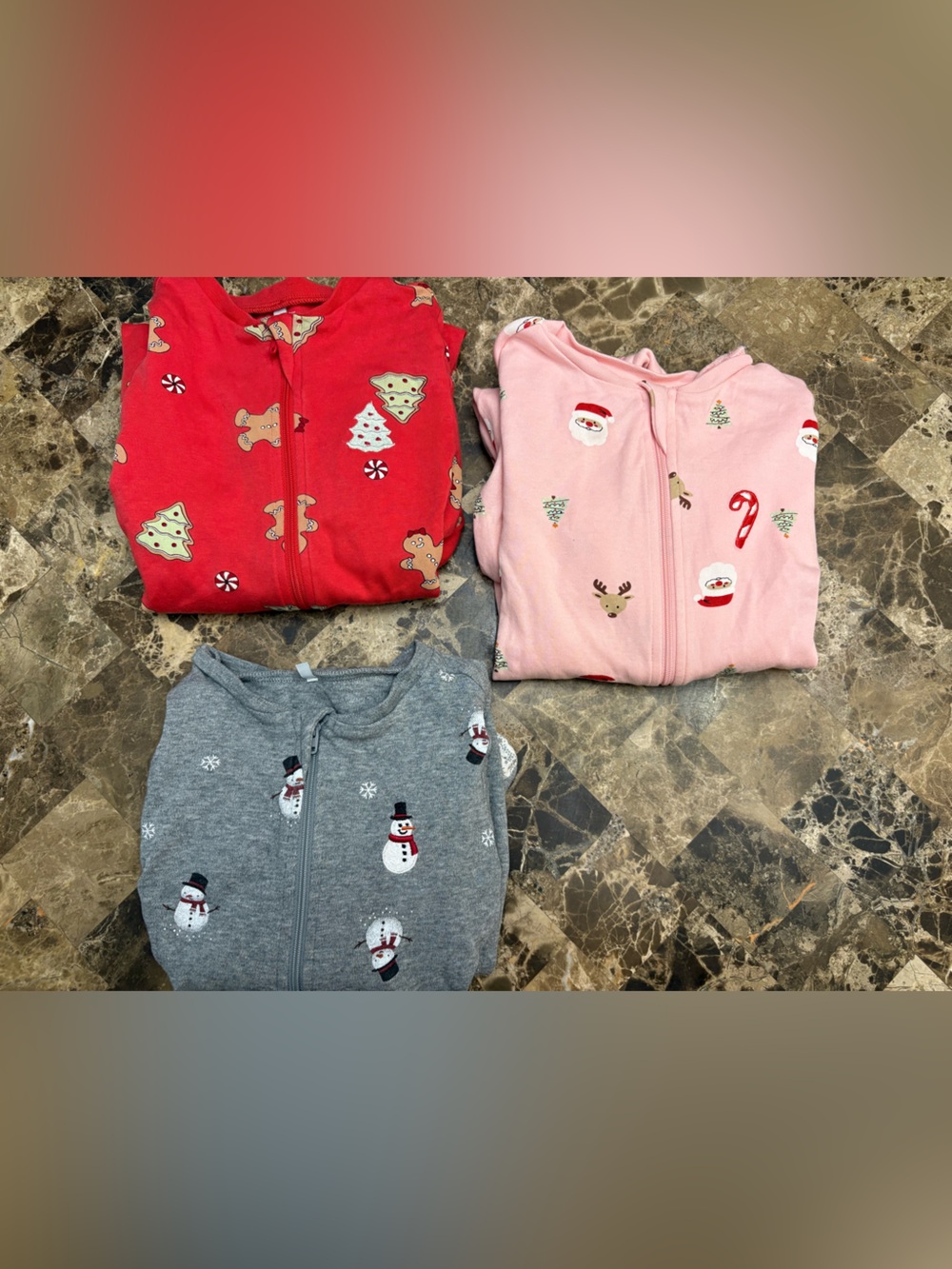Pekkle bundles pajamas Holiday Zip-Up 24 months